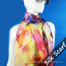 Habotai Long Silk Scarf para Mujeres